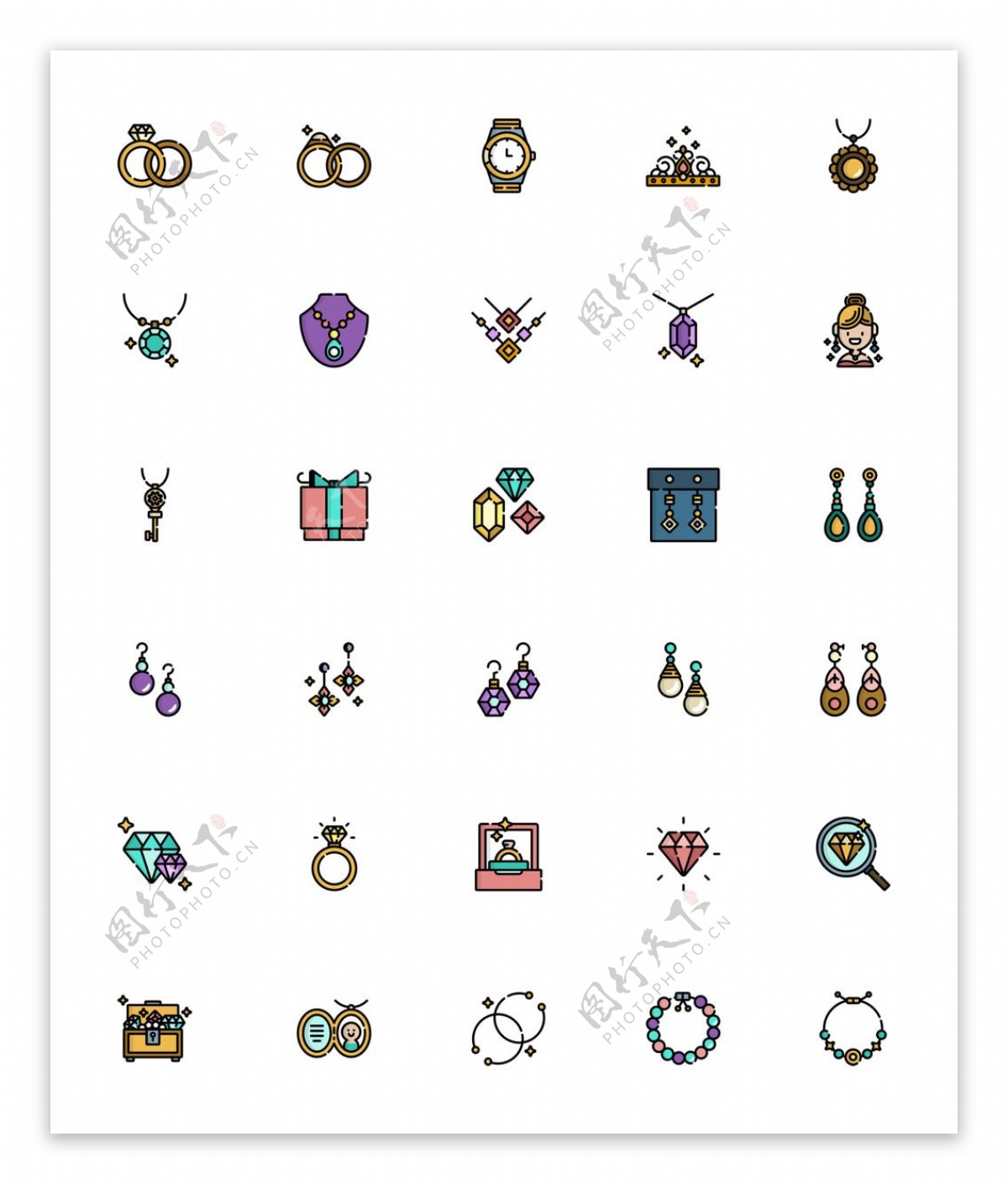 30枚珠宝首饰图标