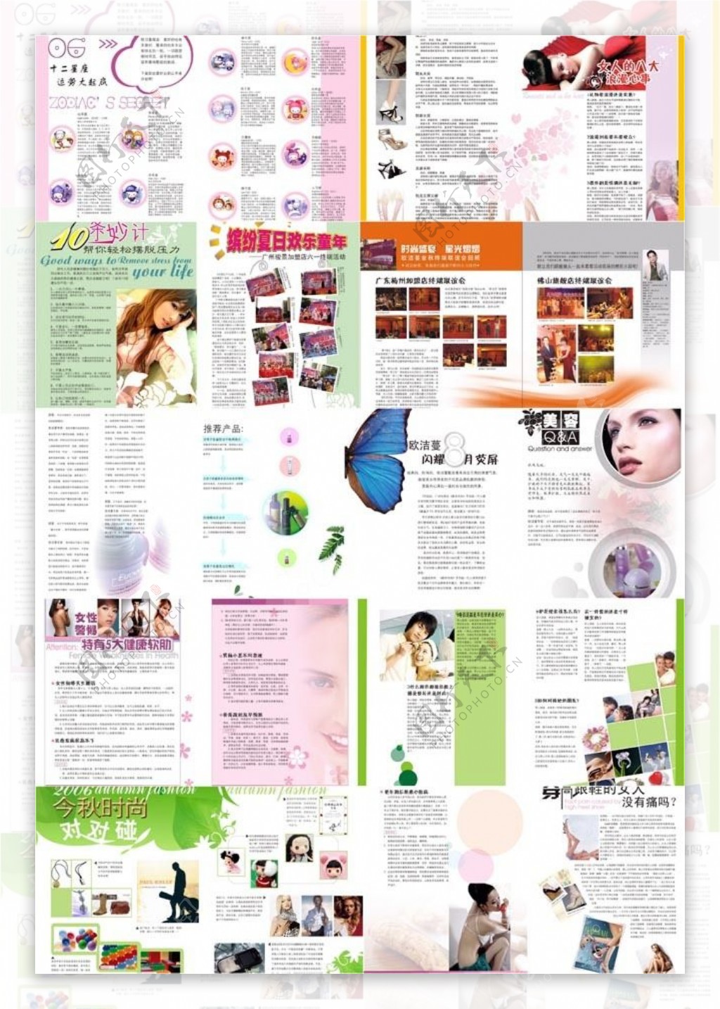 化妆品宣传册矢量素材