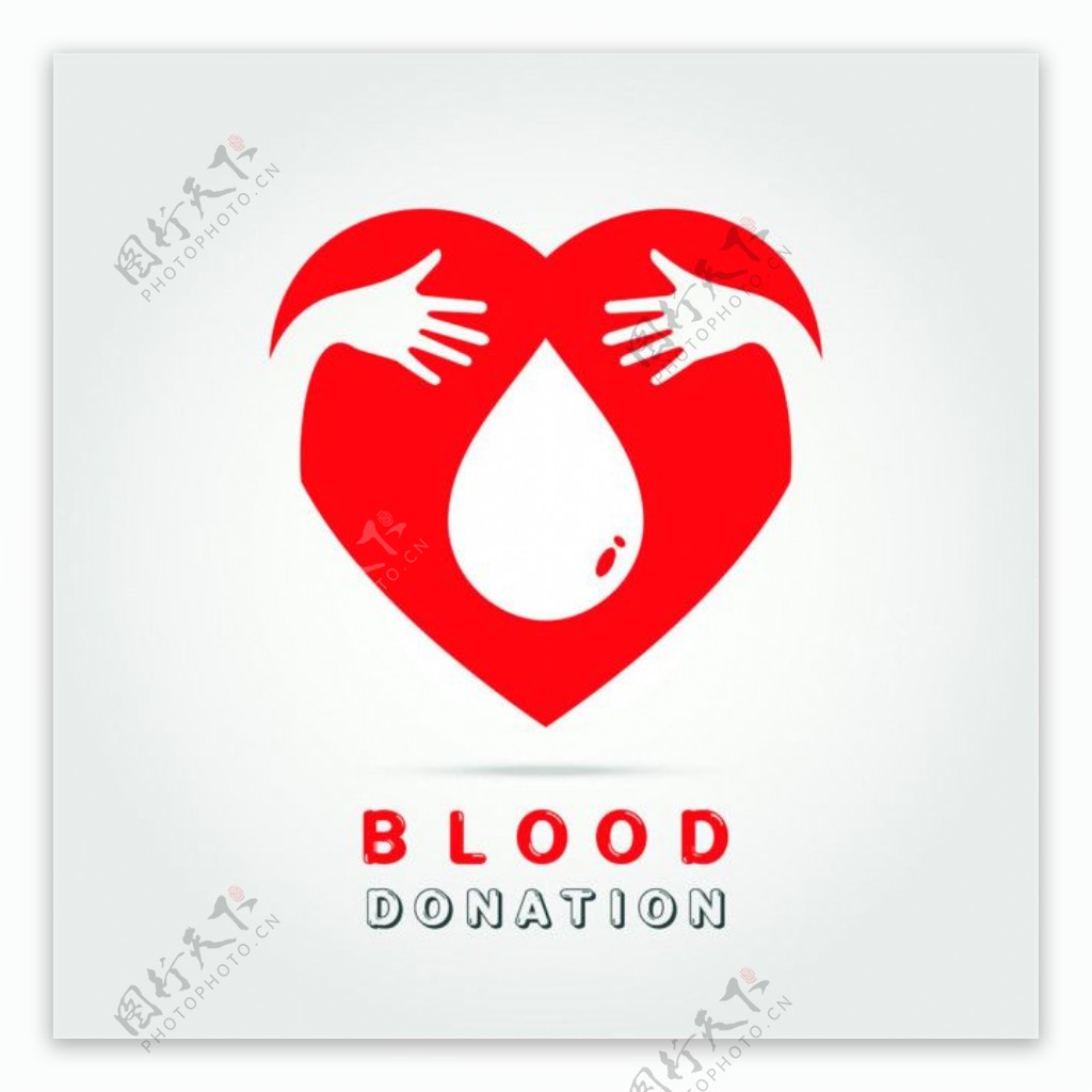 爱心血滴标志图片