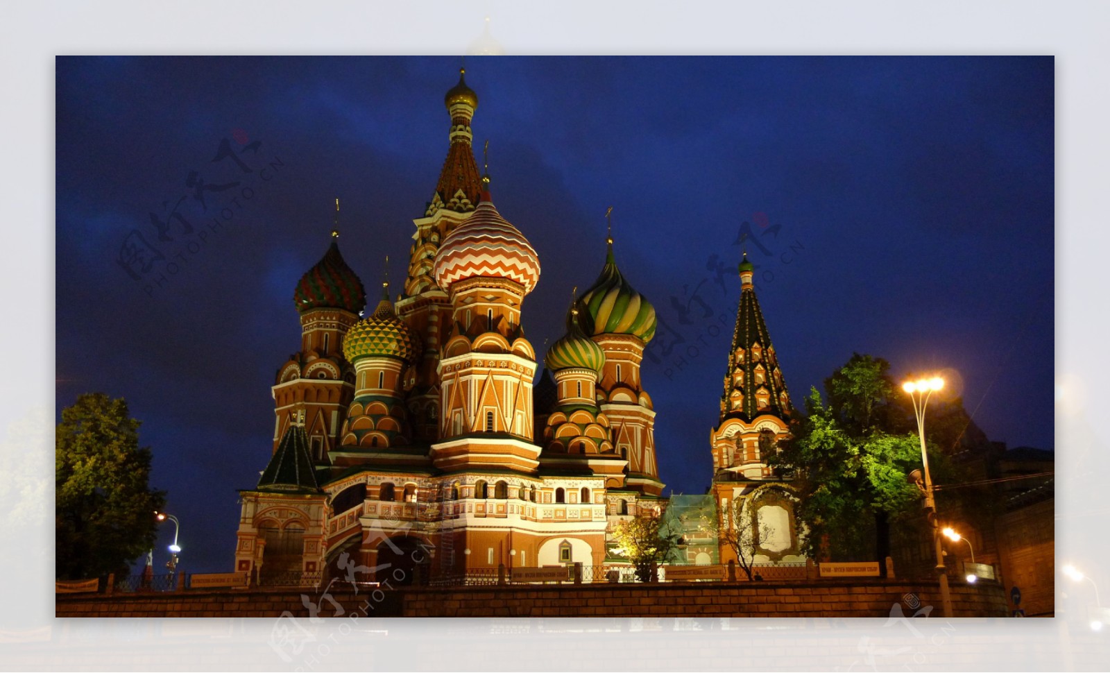 莫斯科红场夜景图片