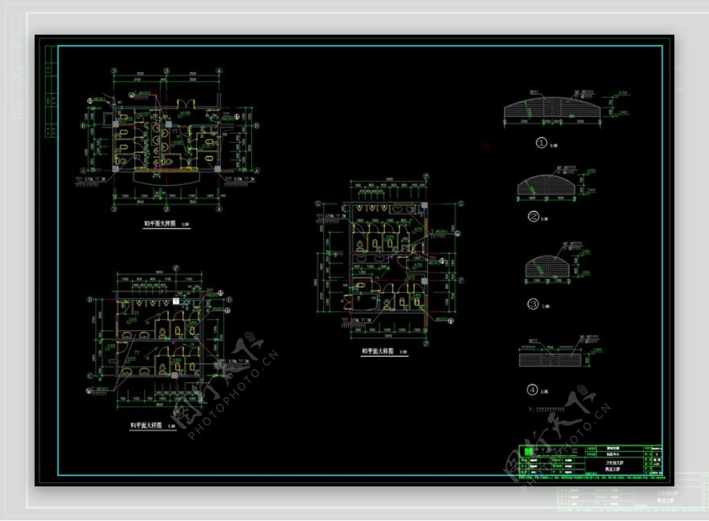 卫生间cad图纸