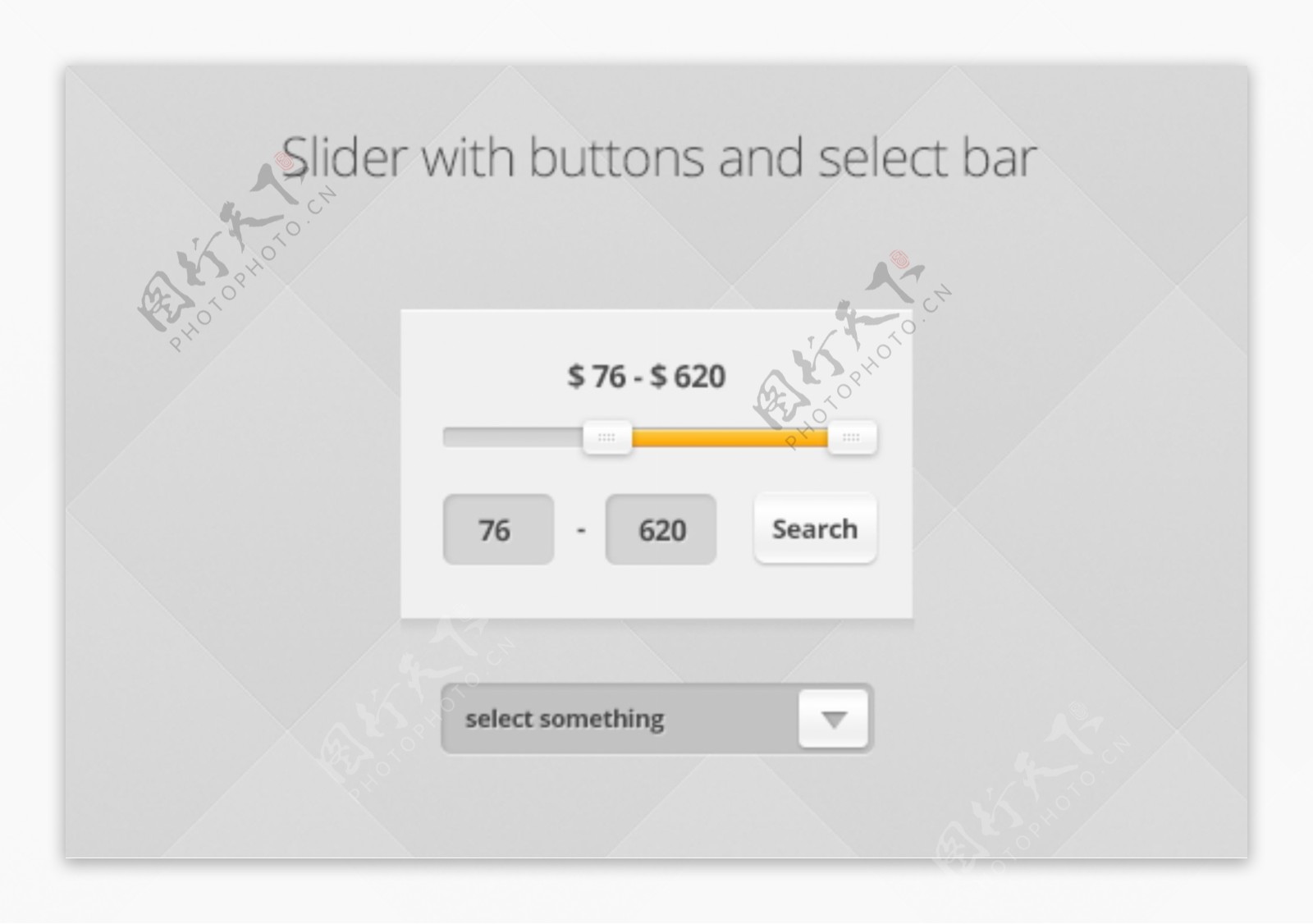 筛选设置按钮与搜索框PSD分层素材