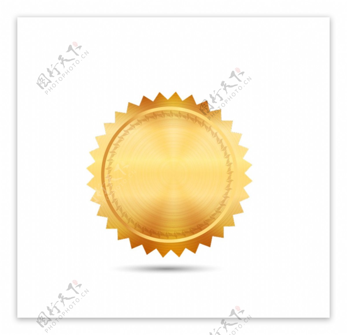 金色奖牌圆盘设计矢量素材
