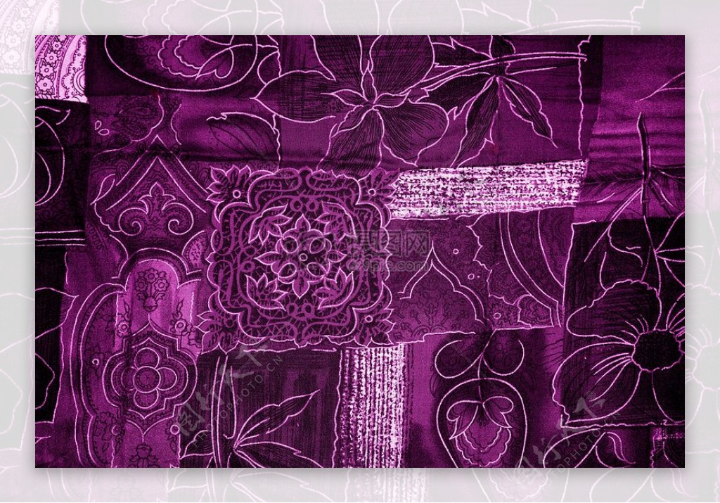 紫色花纹的图案