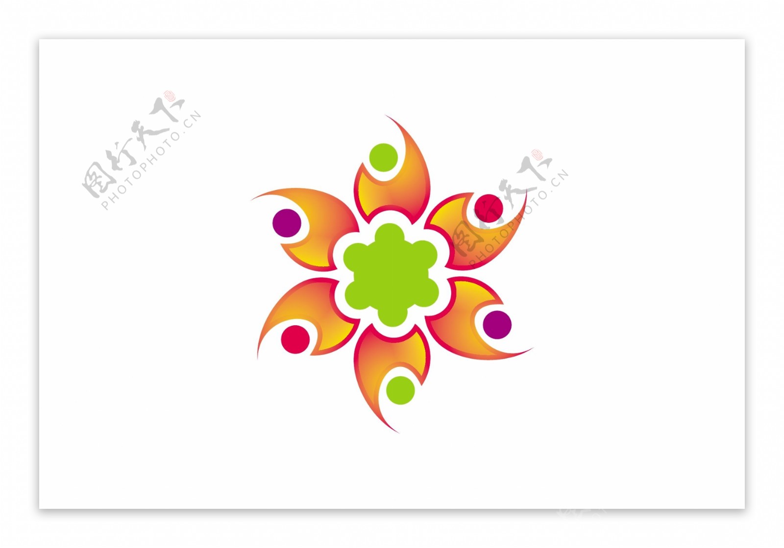 创意花朵logo设计