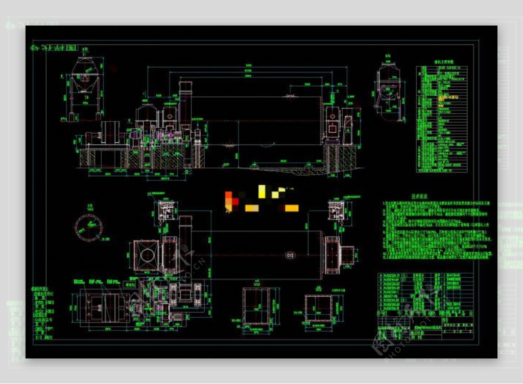 磨机CAD机械图纸