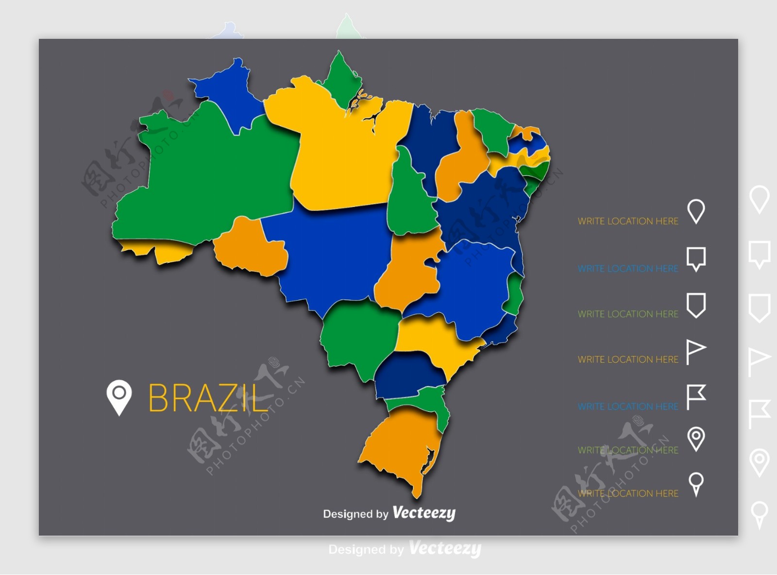 巴西色块分布地图