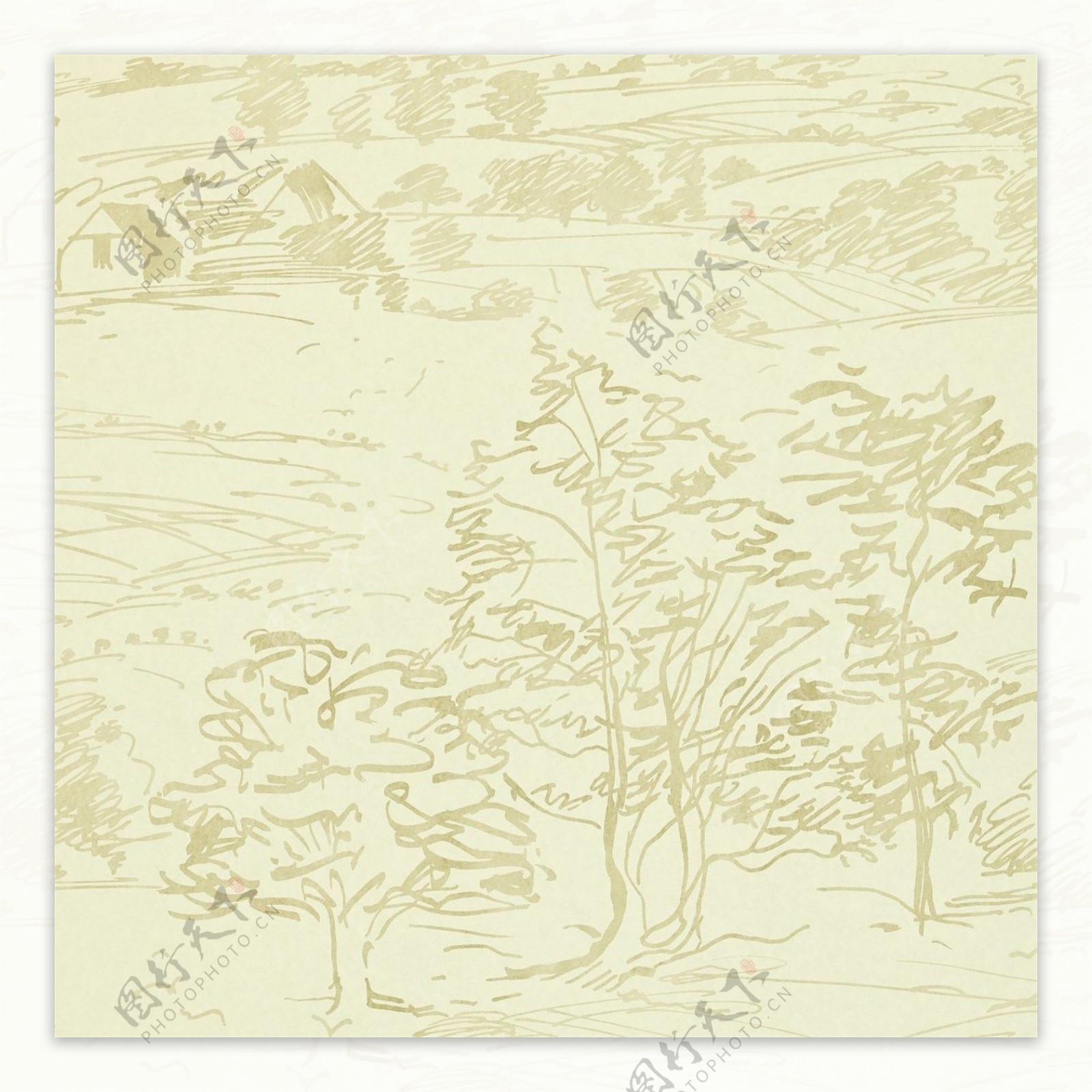 金色树枝布纹壁纸图片