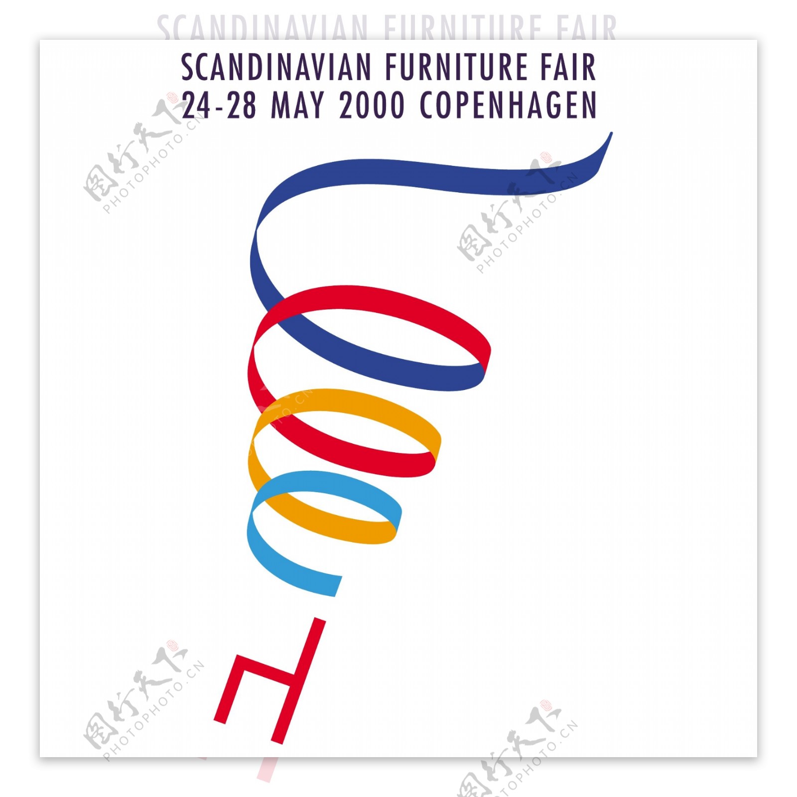 彩色螺旋标志logo设计