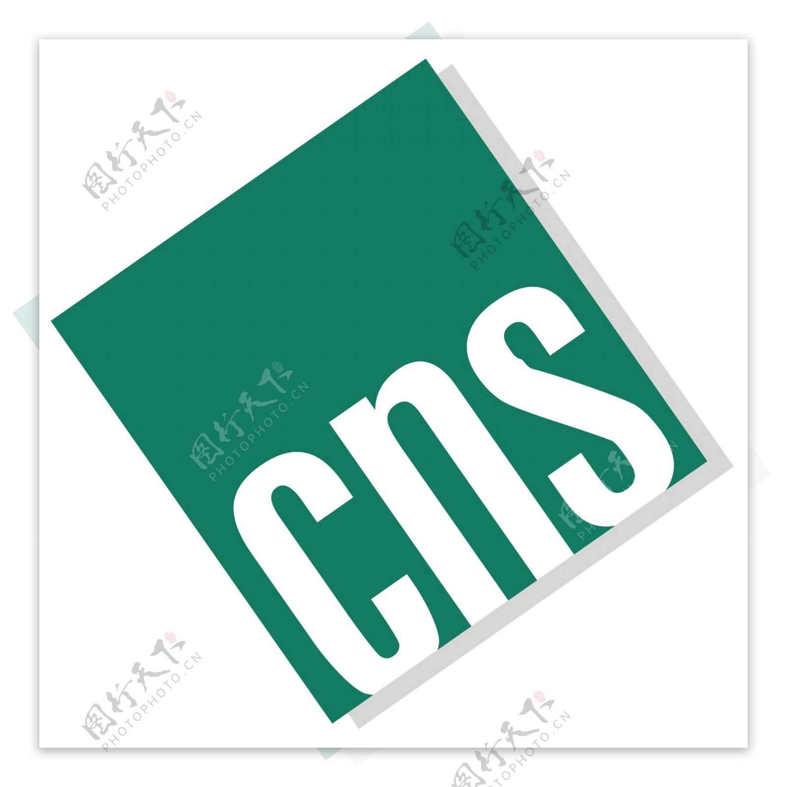cns绿色底纹logo设计