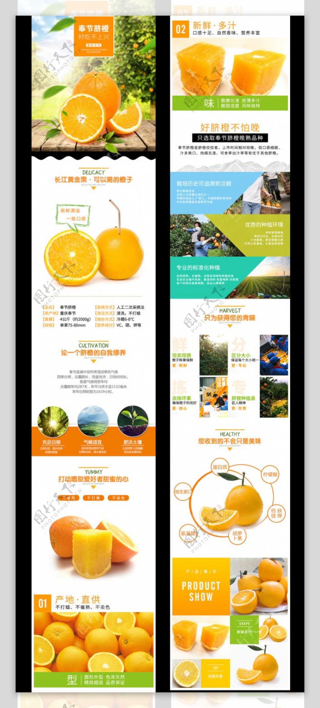 水果橙子详情页商品描述
