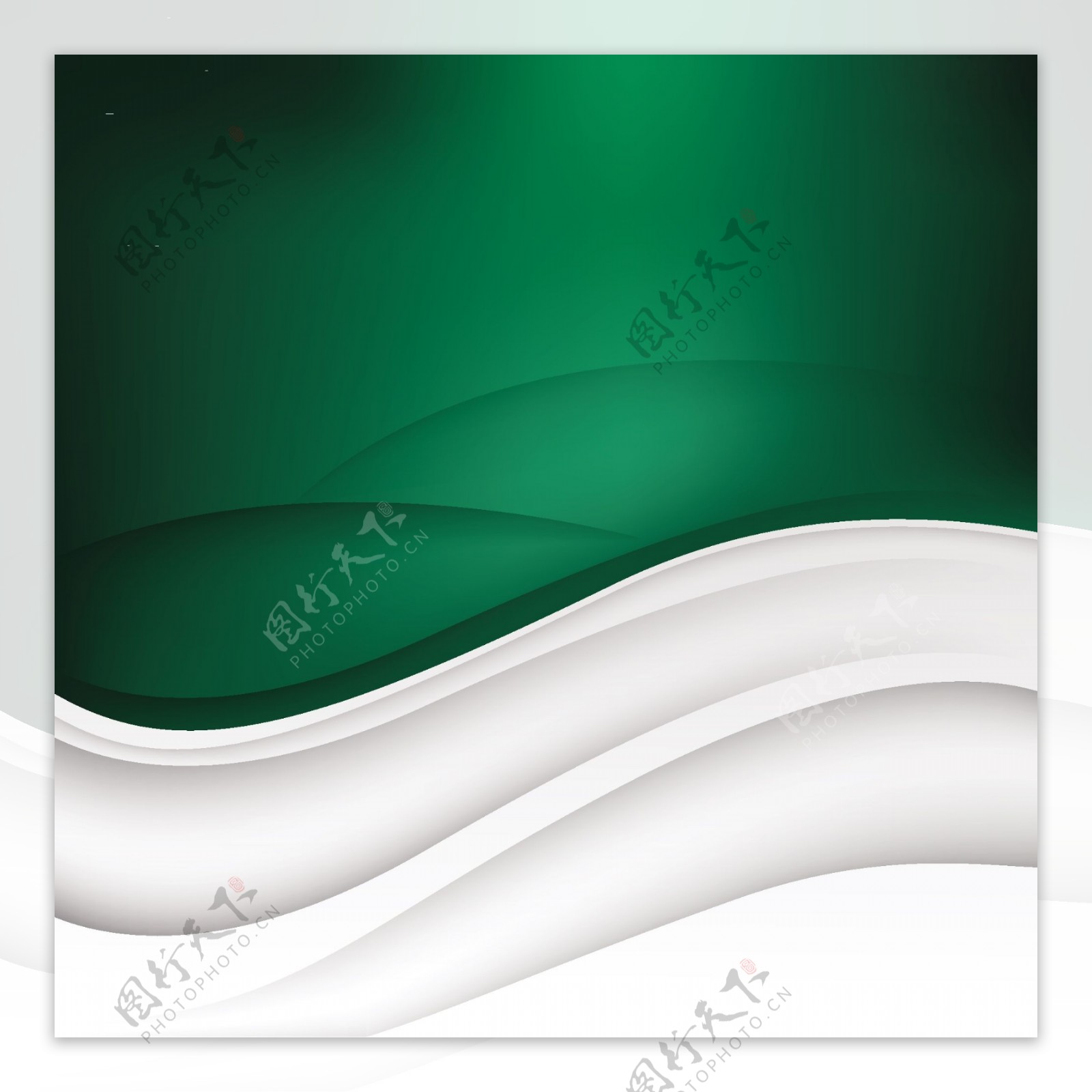 抽象绿色白色波纹渐变背景