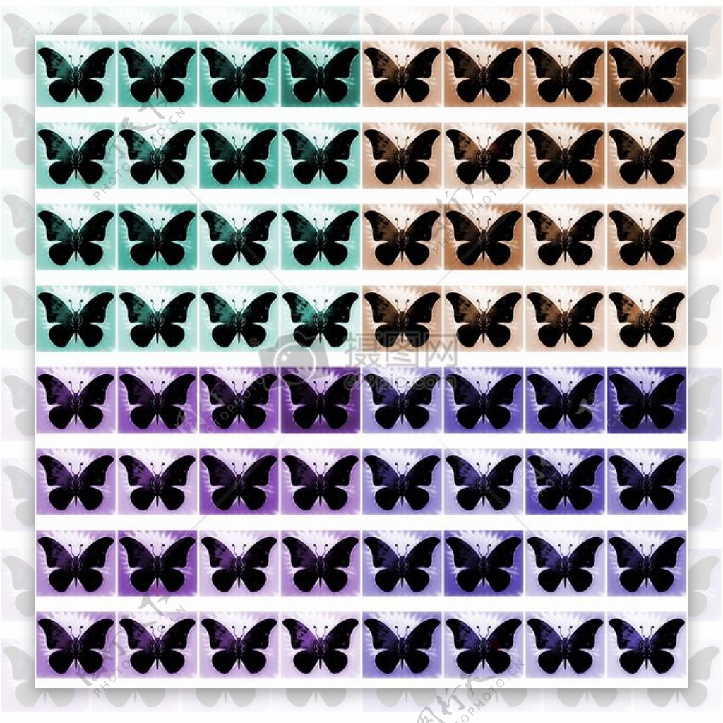 无缝壁纸蝴蝶模式对称性饰品抽象背景图形数字