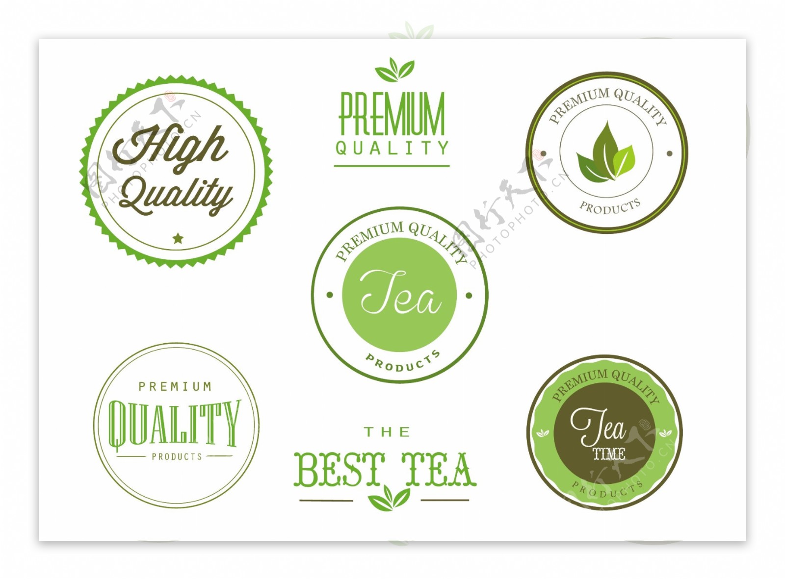 绿色环保茶饮图标