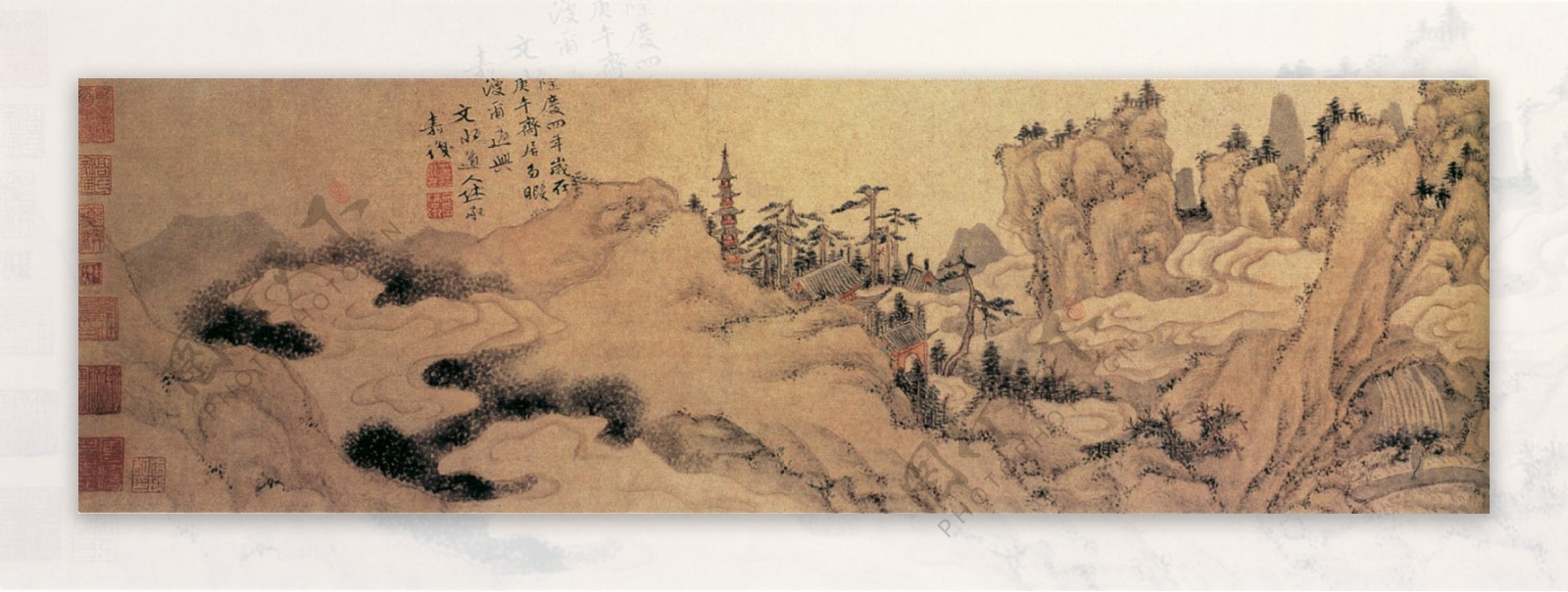 名画山水画图片