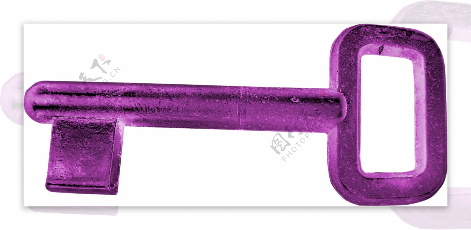 紫色复古钥匙图片