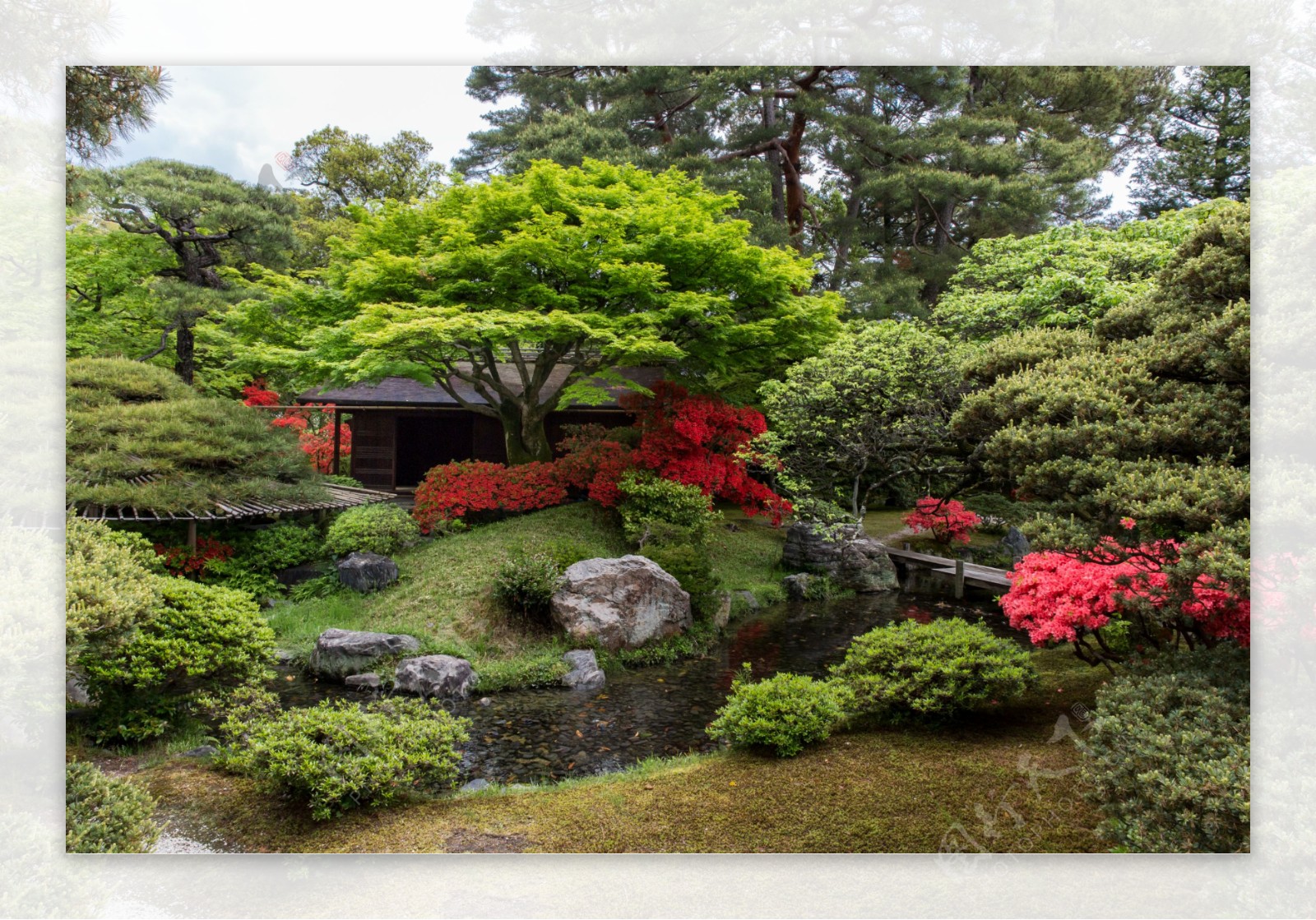 日本旅游景区背景图片