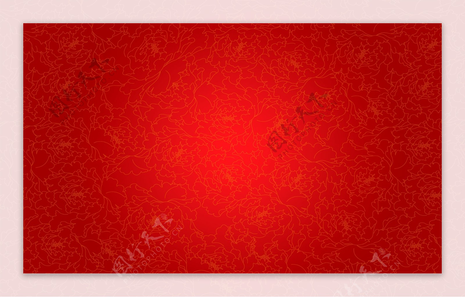 红色牡丹花纹底图图片