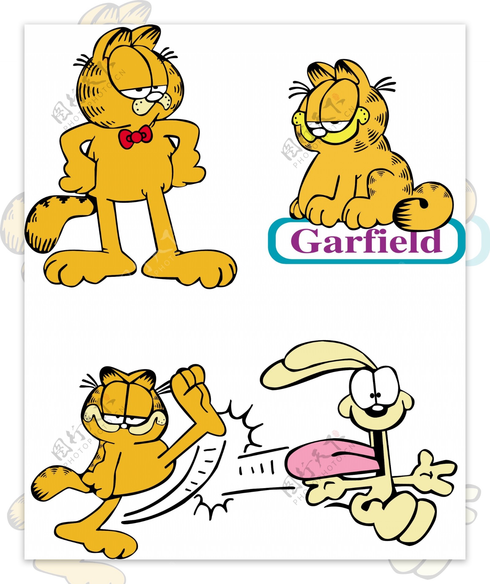 加菲猫电影卡通形象矢量AI08