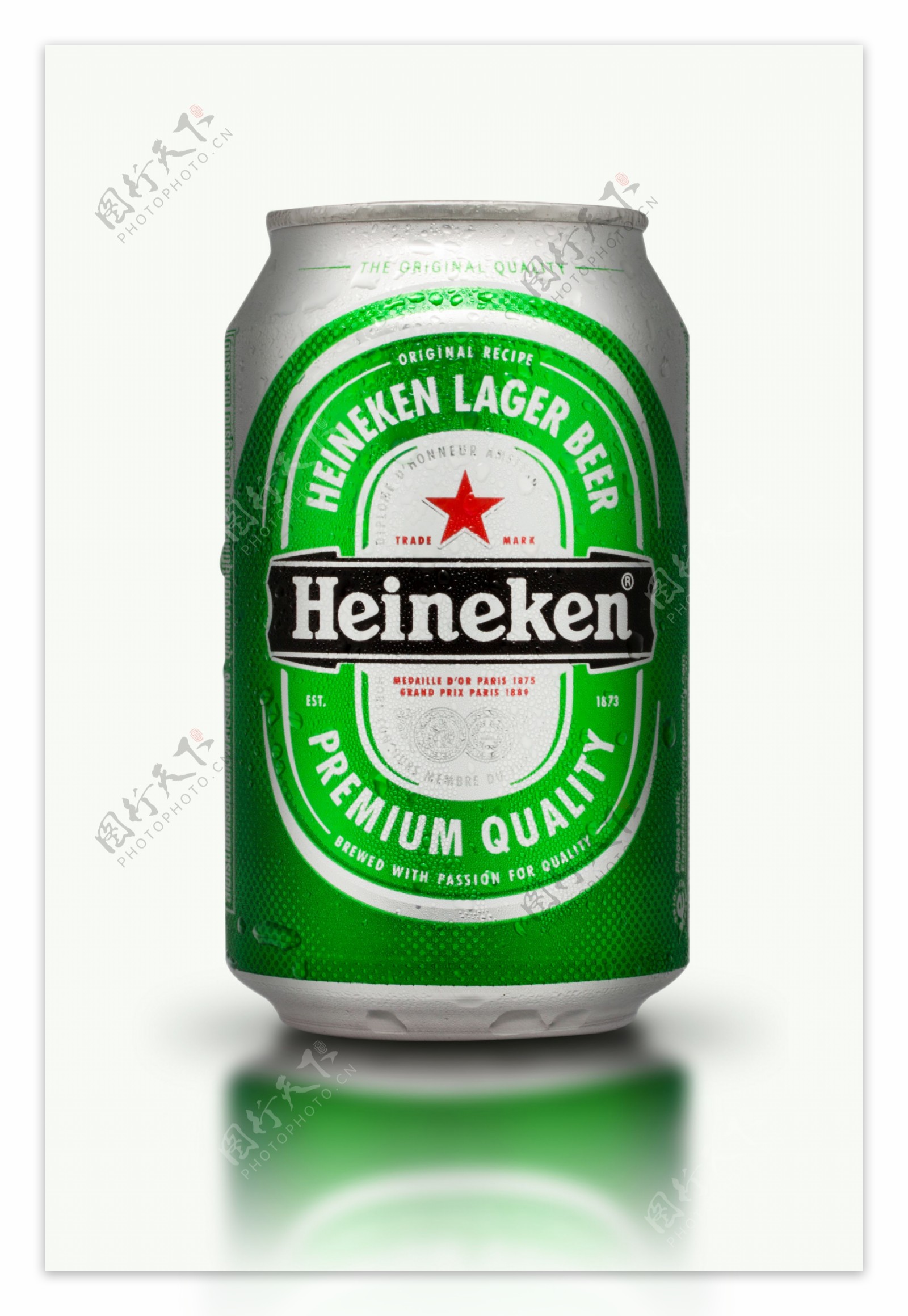 绿色罐装啤酒图片