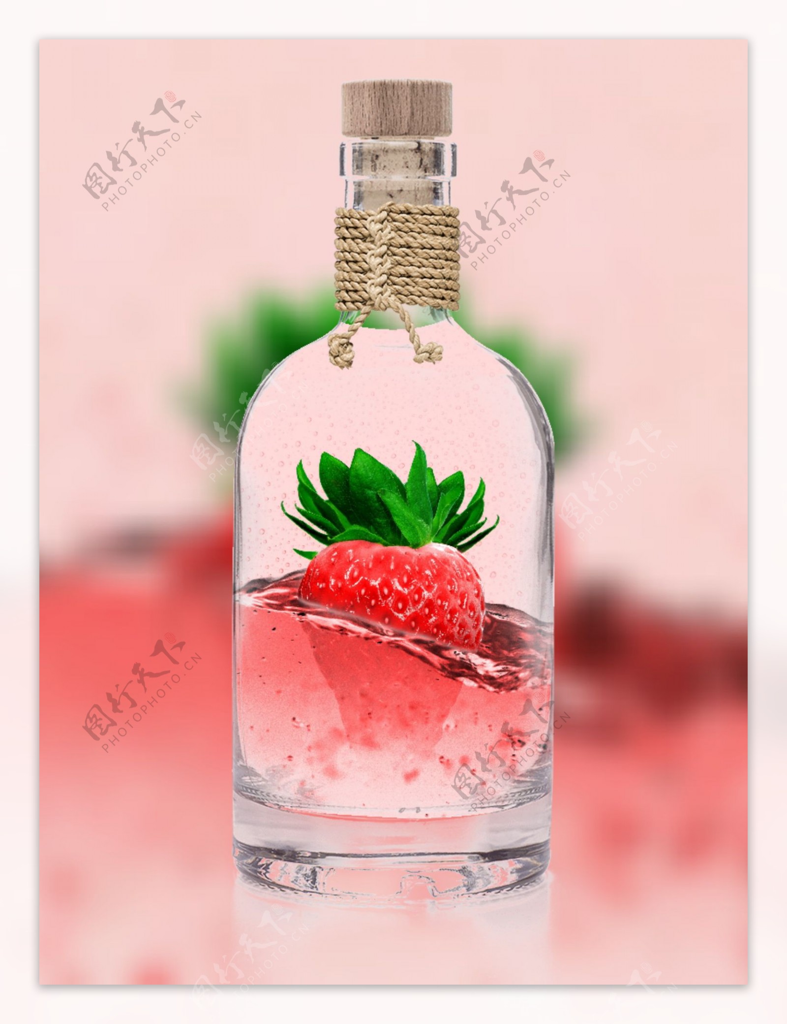 瓶装草莓饮料图片