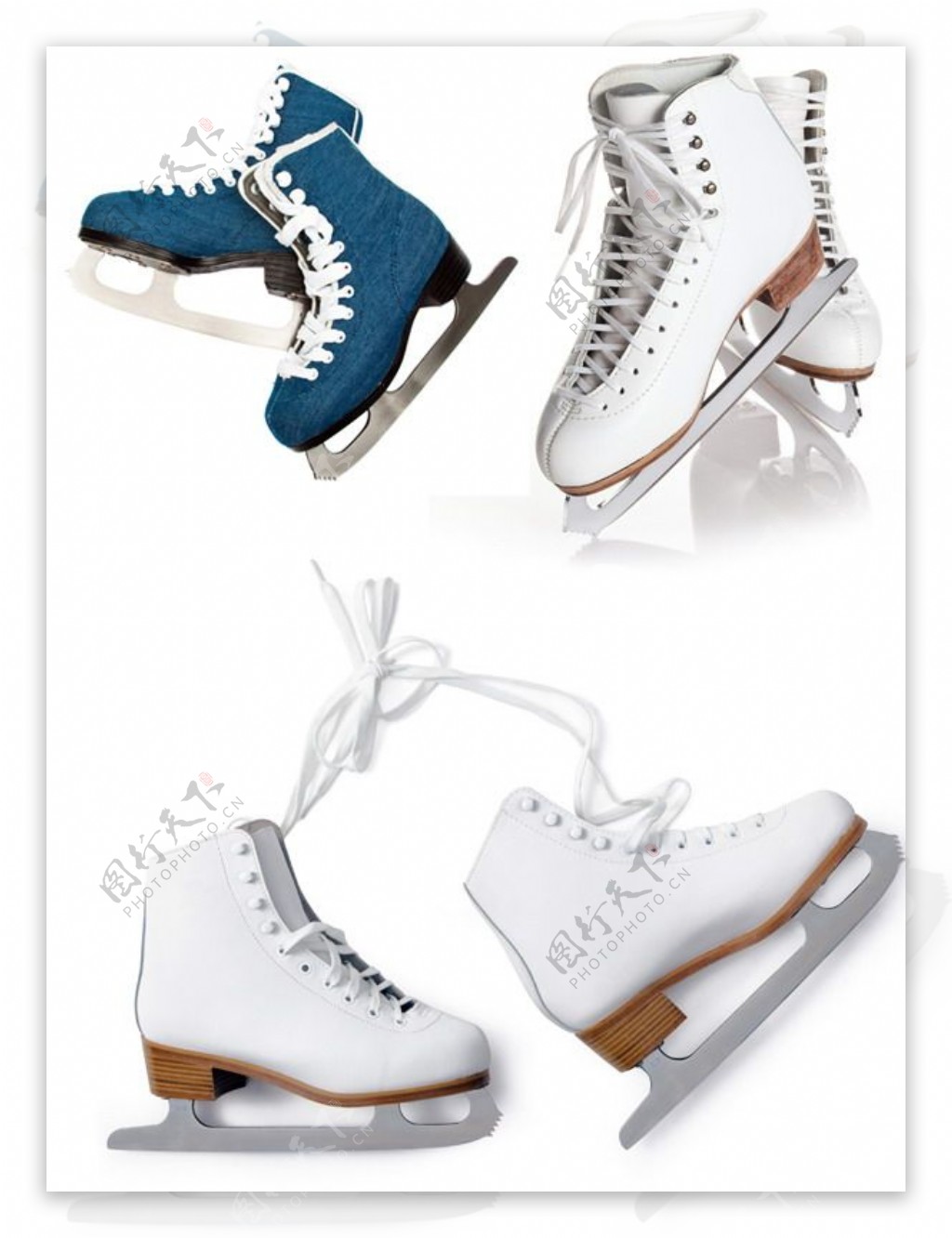 冰刀滑冰鞋图片