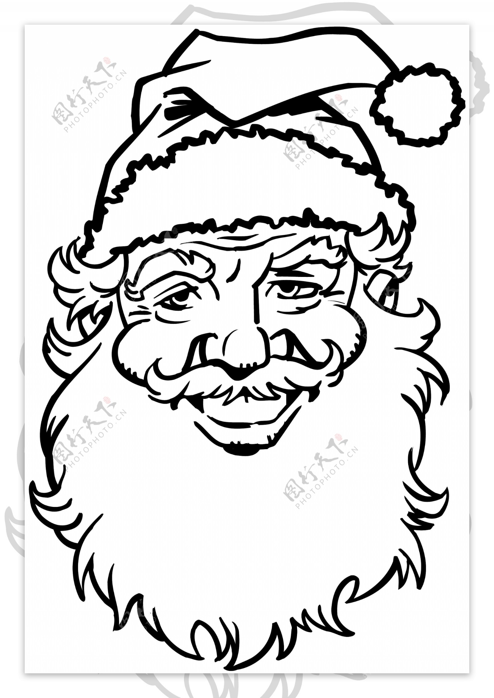 圣诞老人头像卡通头像矢量素材EPS格式0026