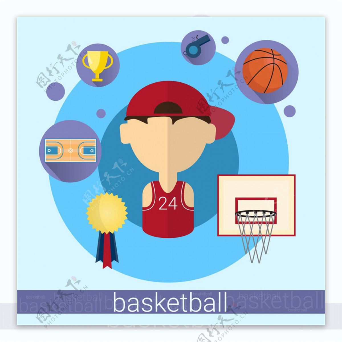篮球运动员图标图片1