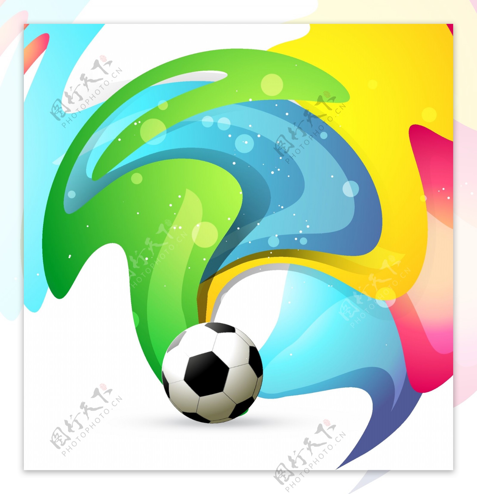 足球彩色彩绘足球球图片素材-编号37619448-图行天下