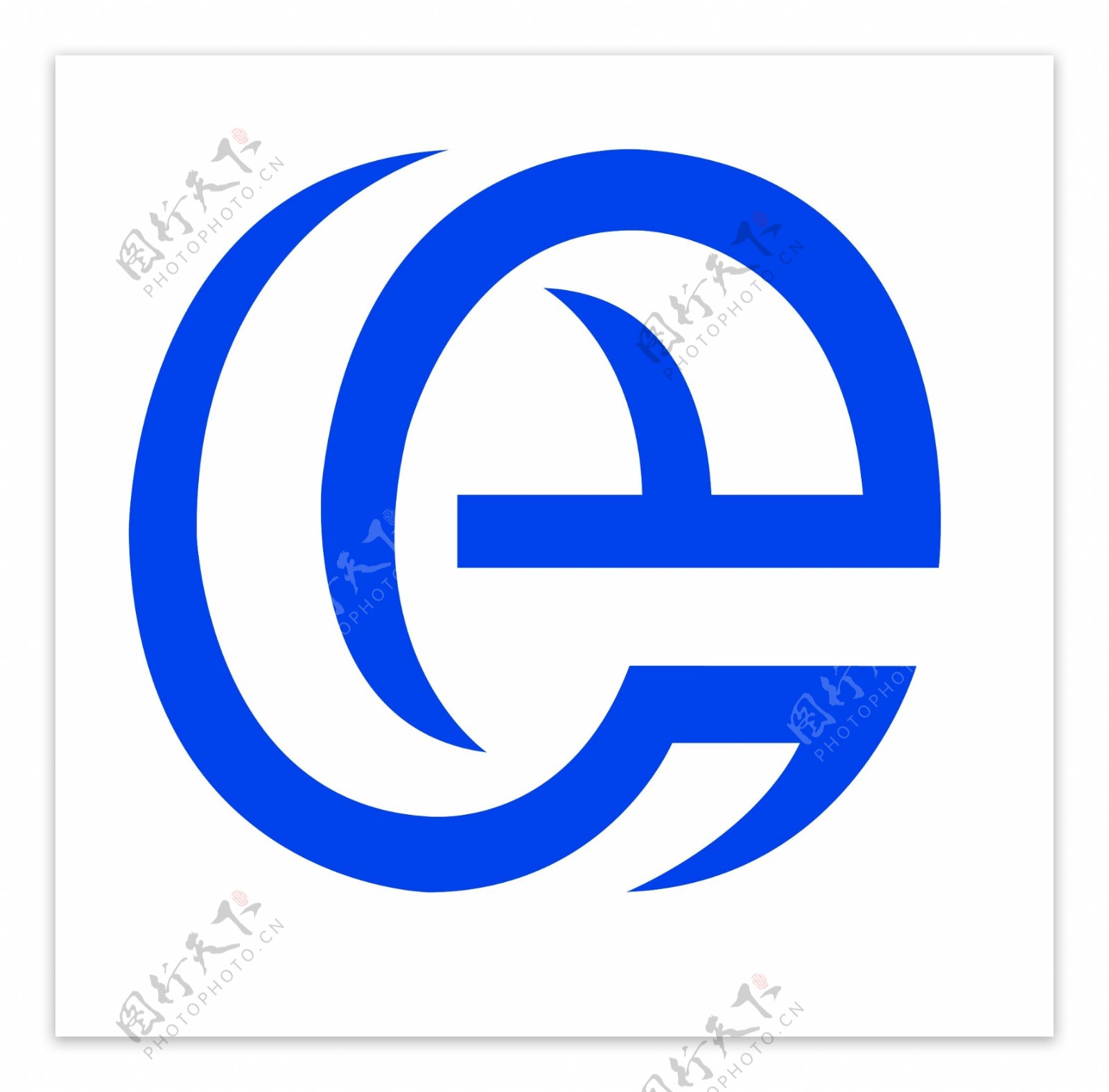E互联网简约logo设计