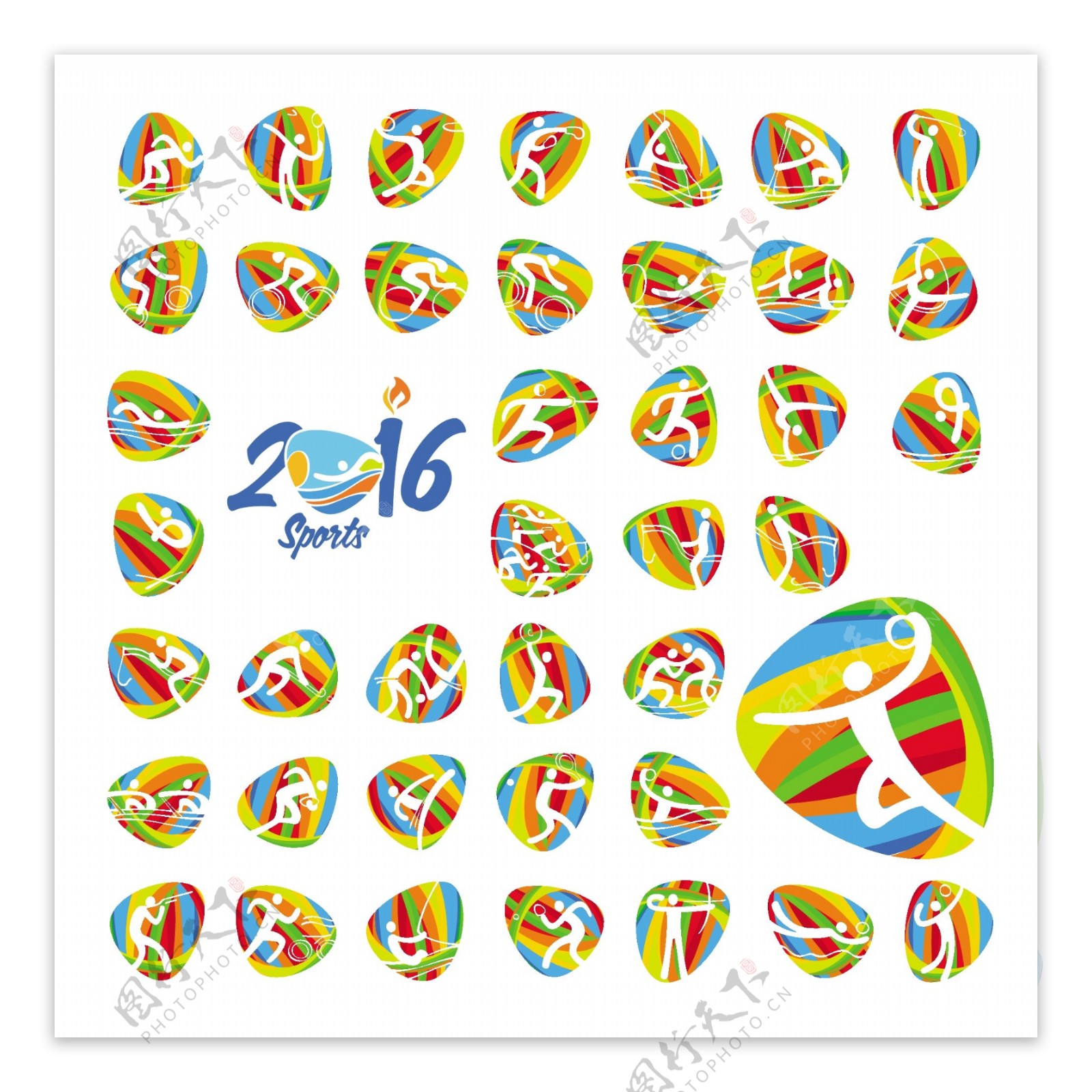 里约2016奥运会夏季体育图标集