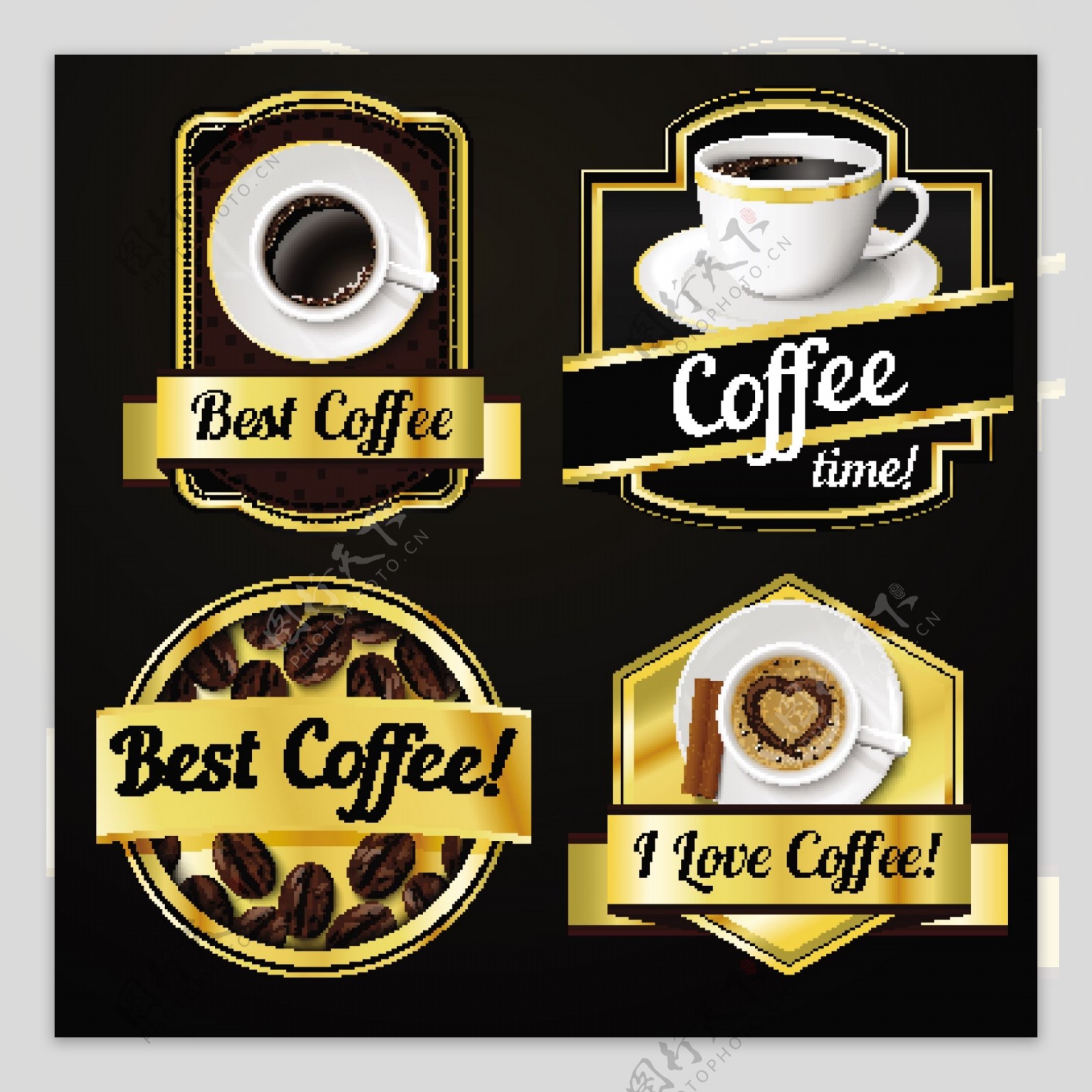 各类美味咖啡宣传图