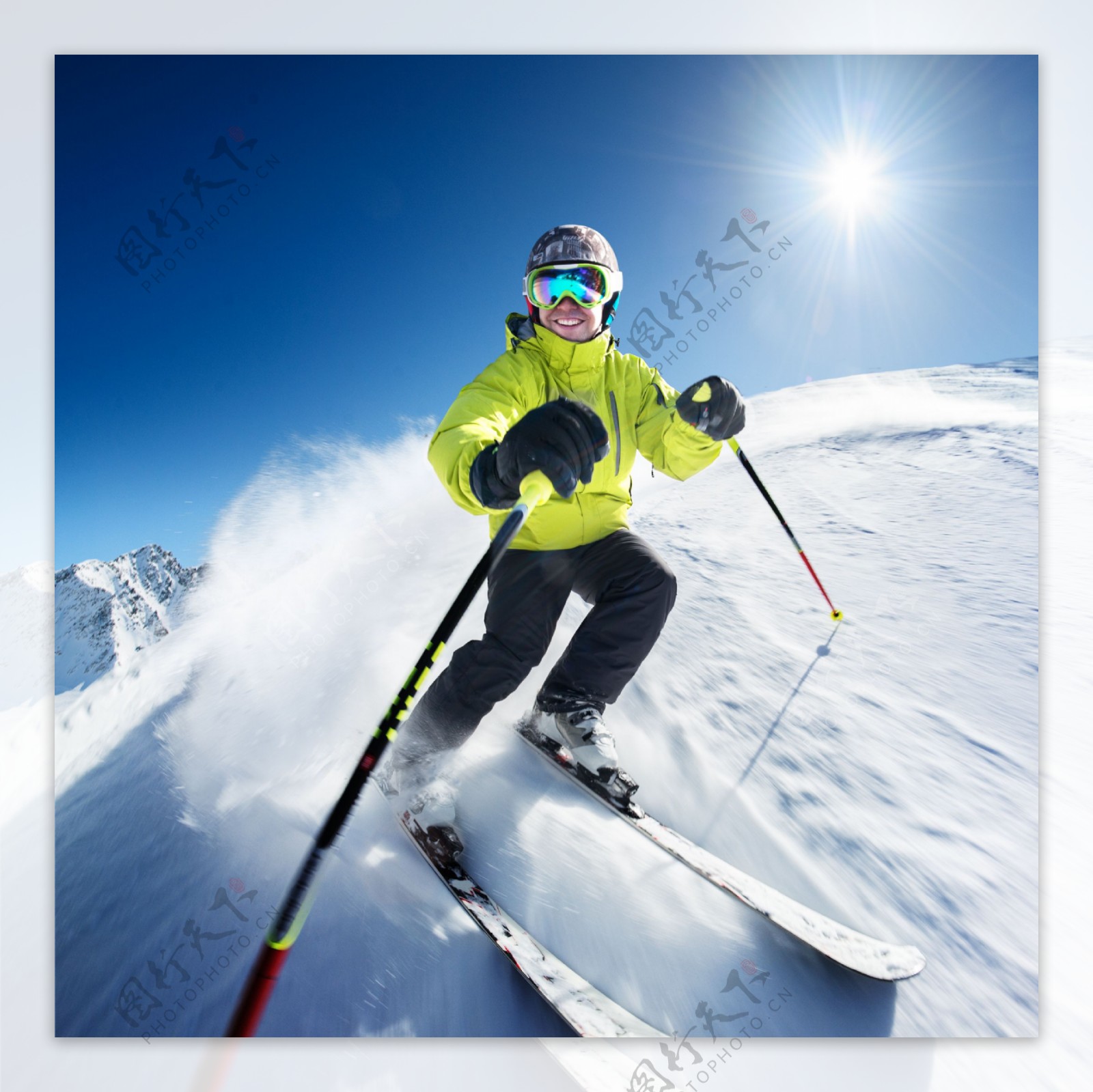 滑雪中的人物图片