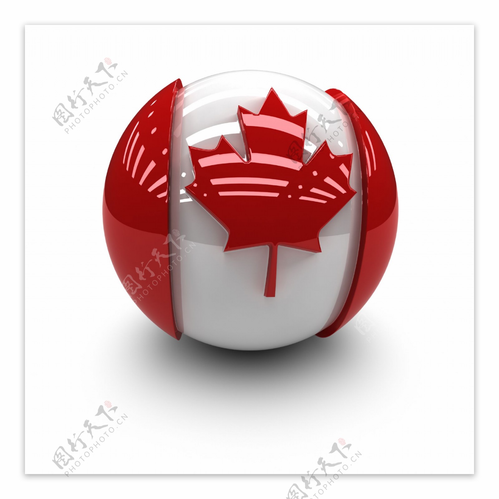 加拿大国旗球体图片
