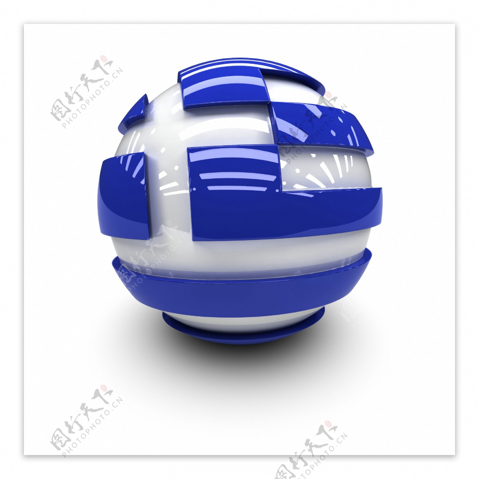希腊国旗球体图片