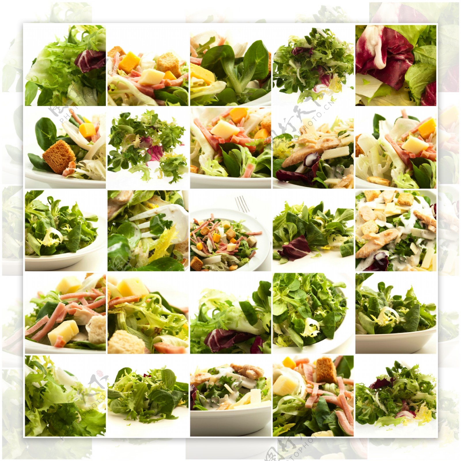 新鲜蔬菜沙拉美食图片