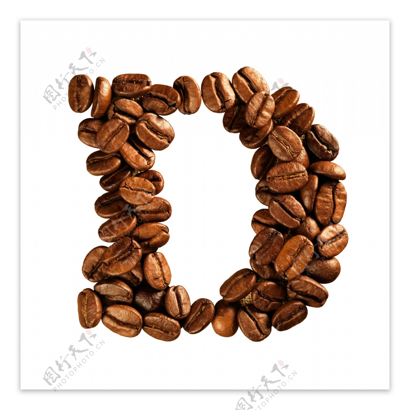 咖啡豆组的字母D图片