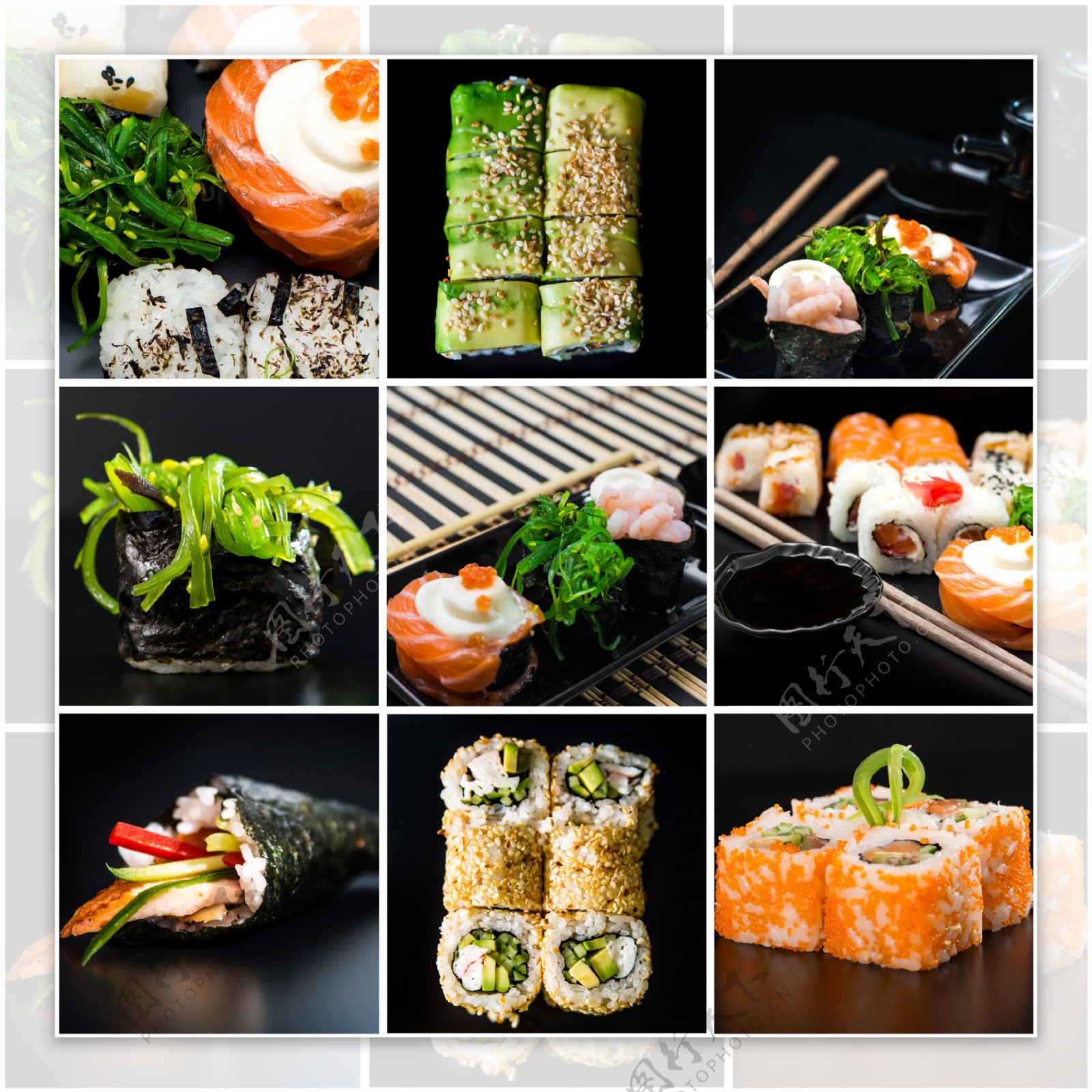 各种美味寿司图片