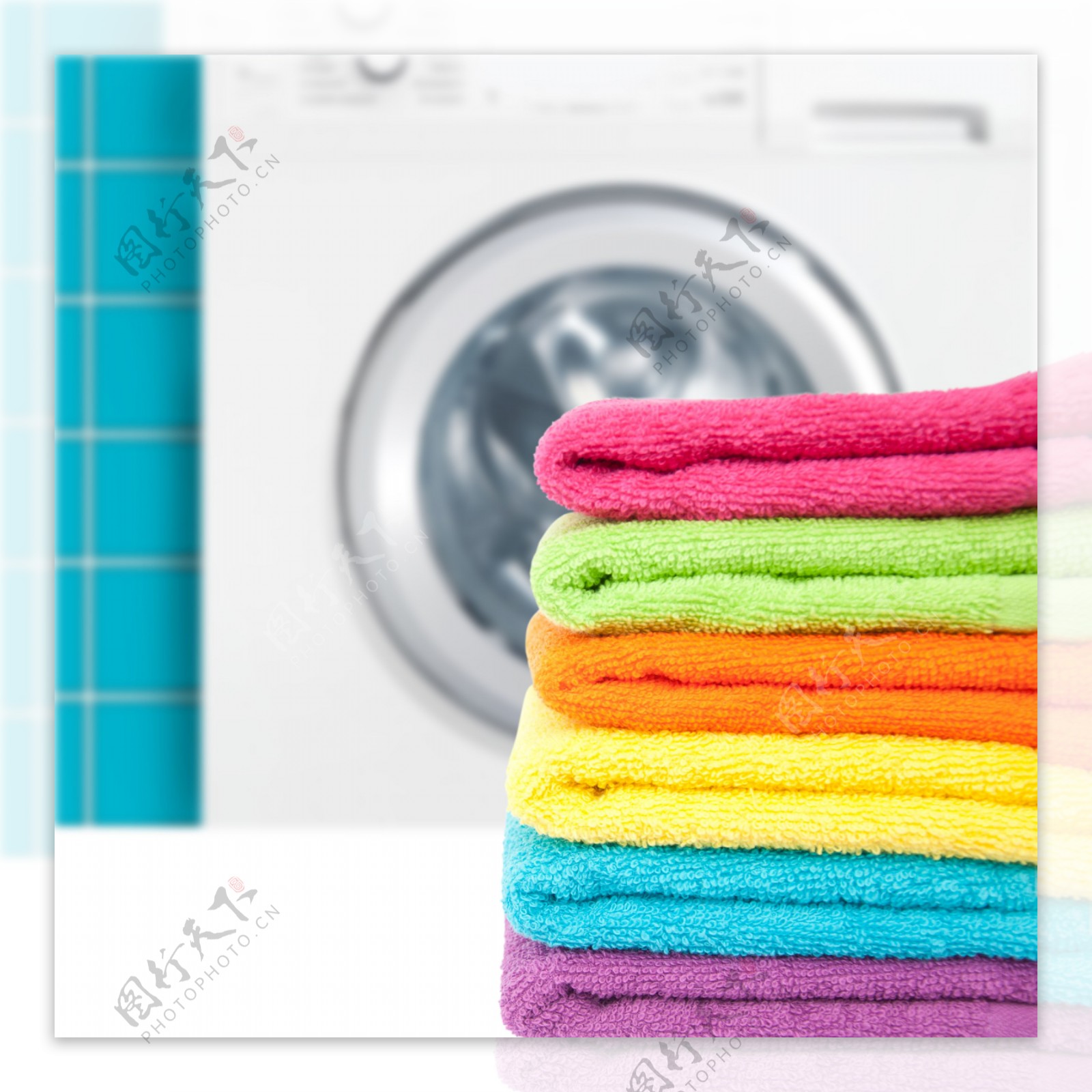 色彩鲜艳的毛巾图片