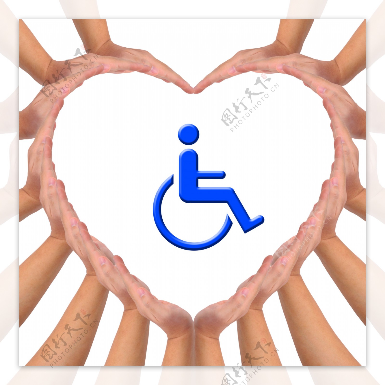 关爱残疾人图片