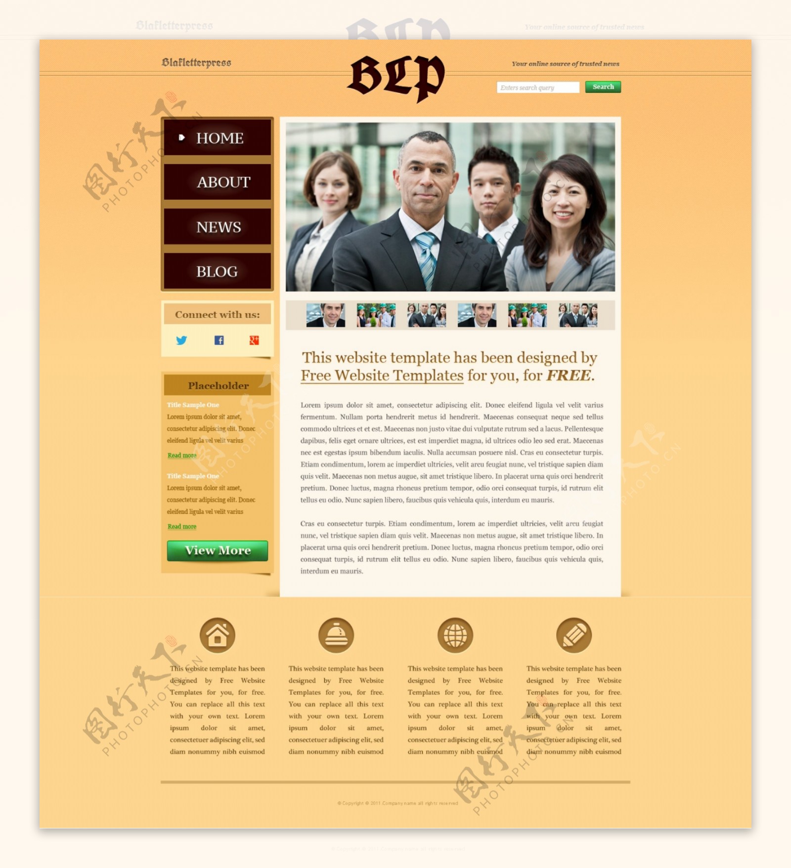 国外经典网站PSD