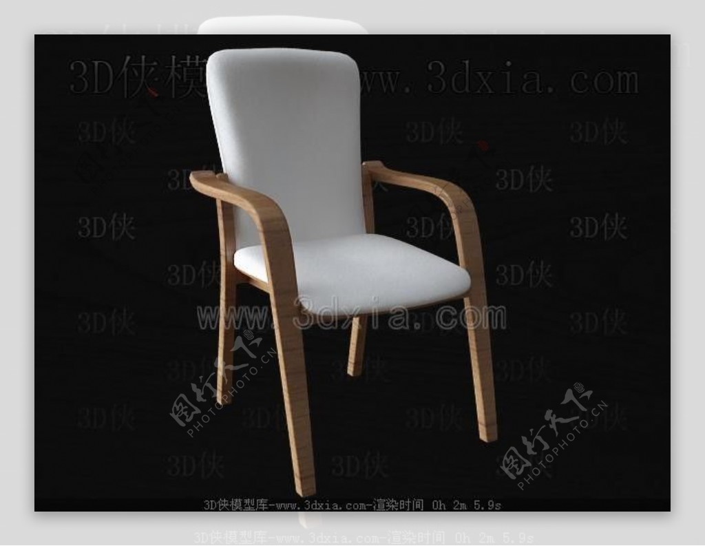 白色织物舒适的椅子