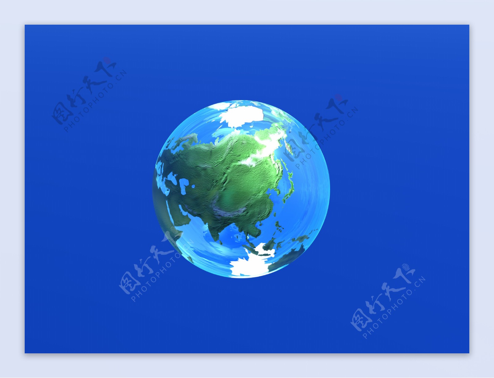 蓝色漂亮三维立体地球图片