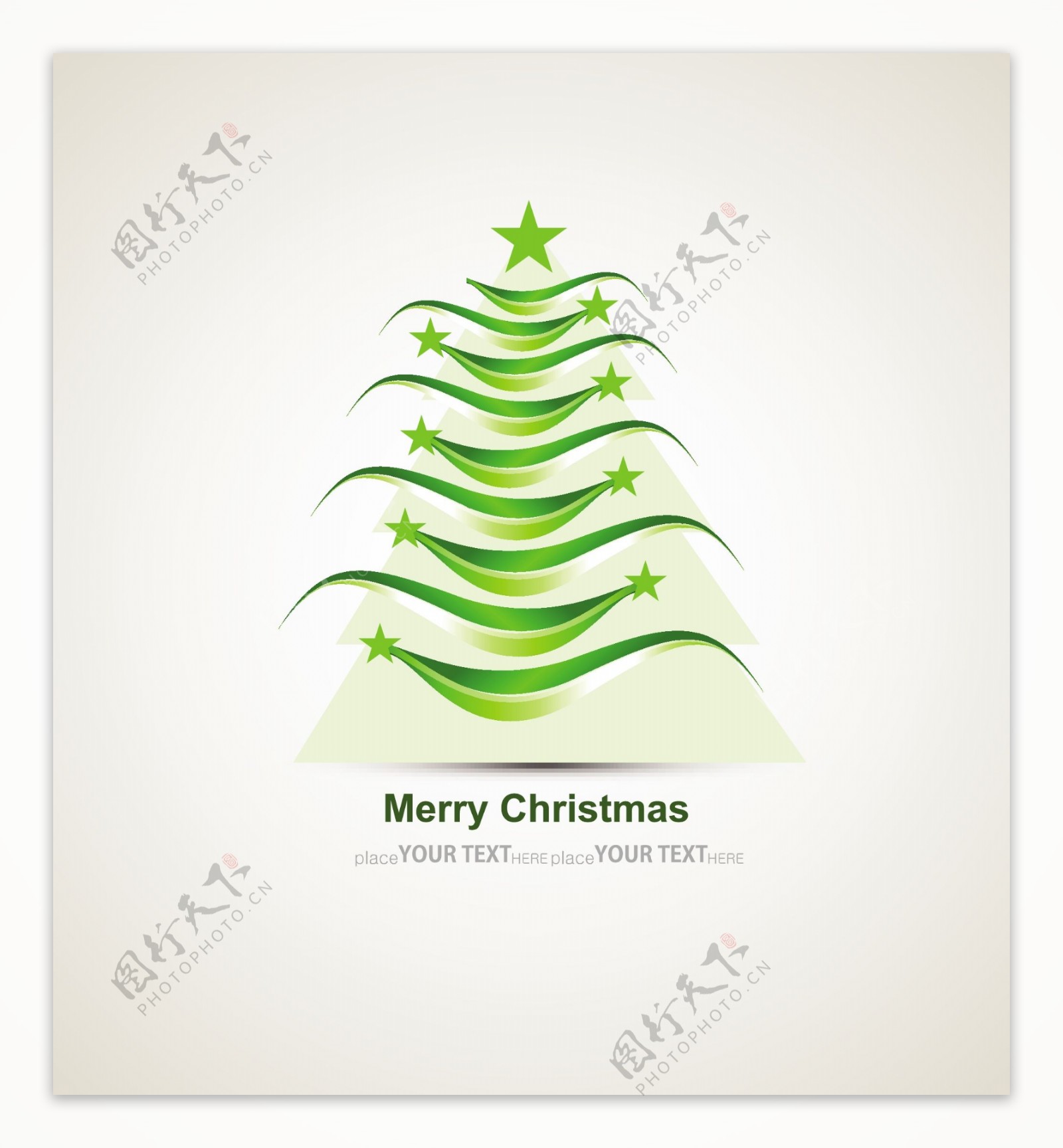 绿色圣诞快乐树