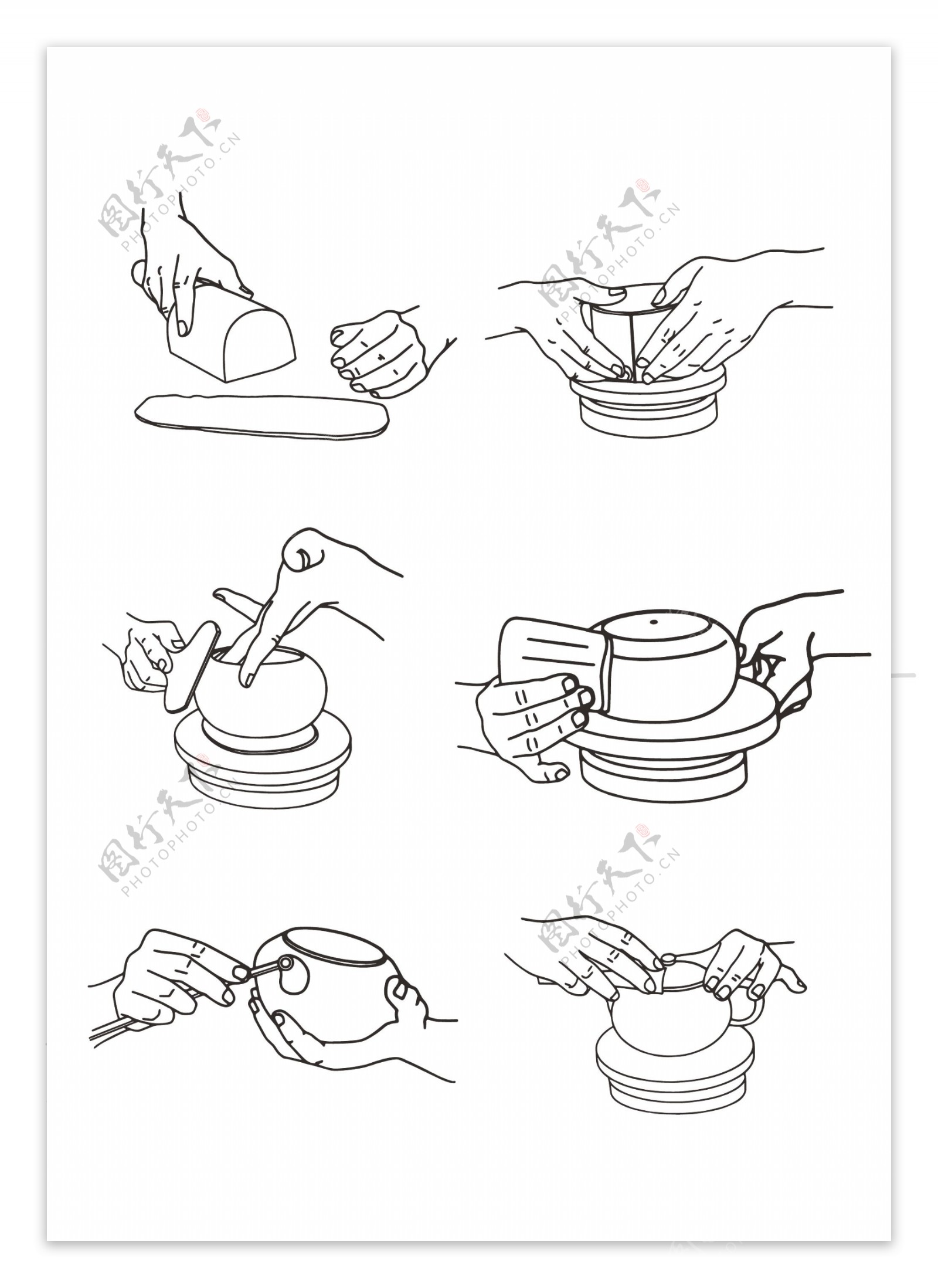 手工紫砂壶过程图例