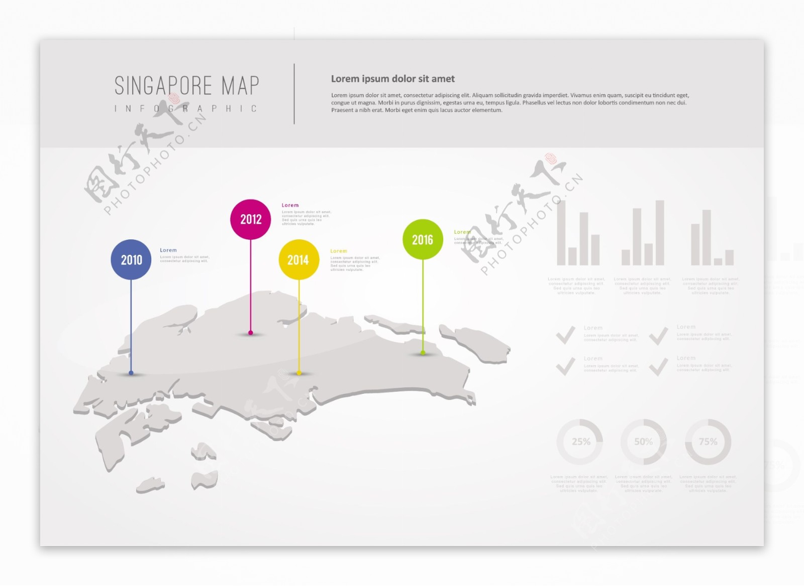 新加坡地图图表设计