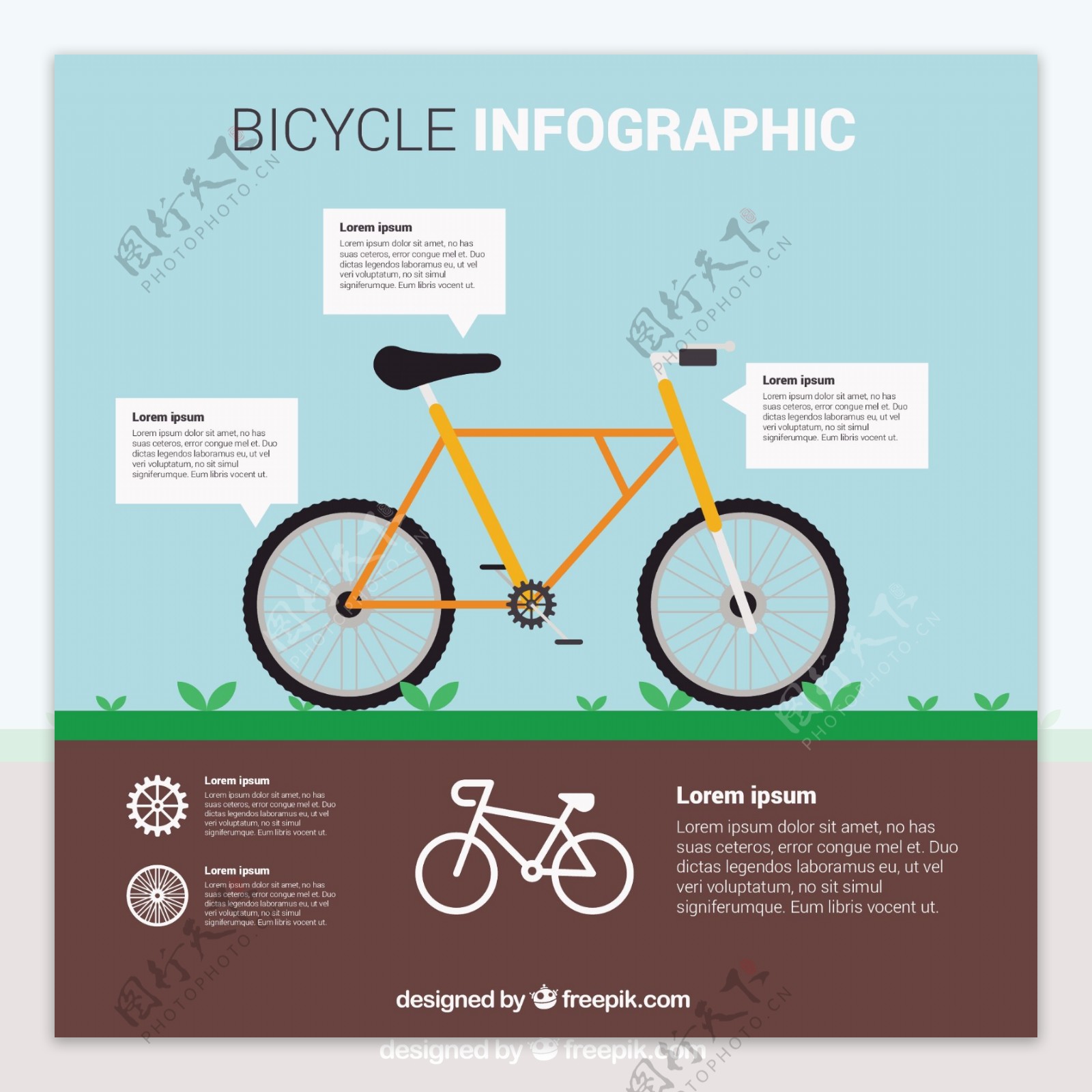 文本框的自行车图片