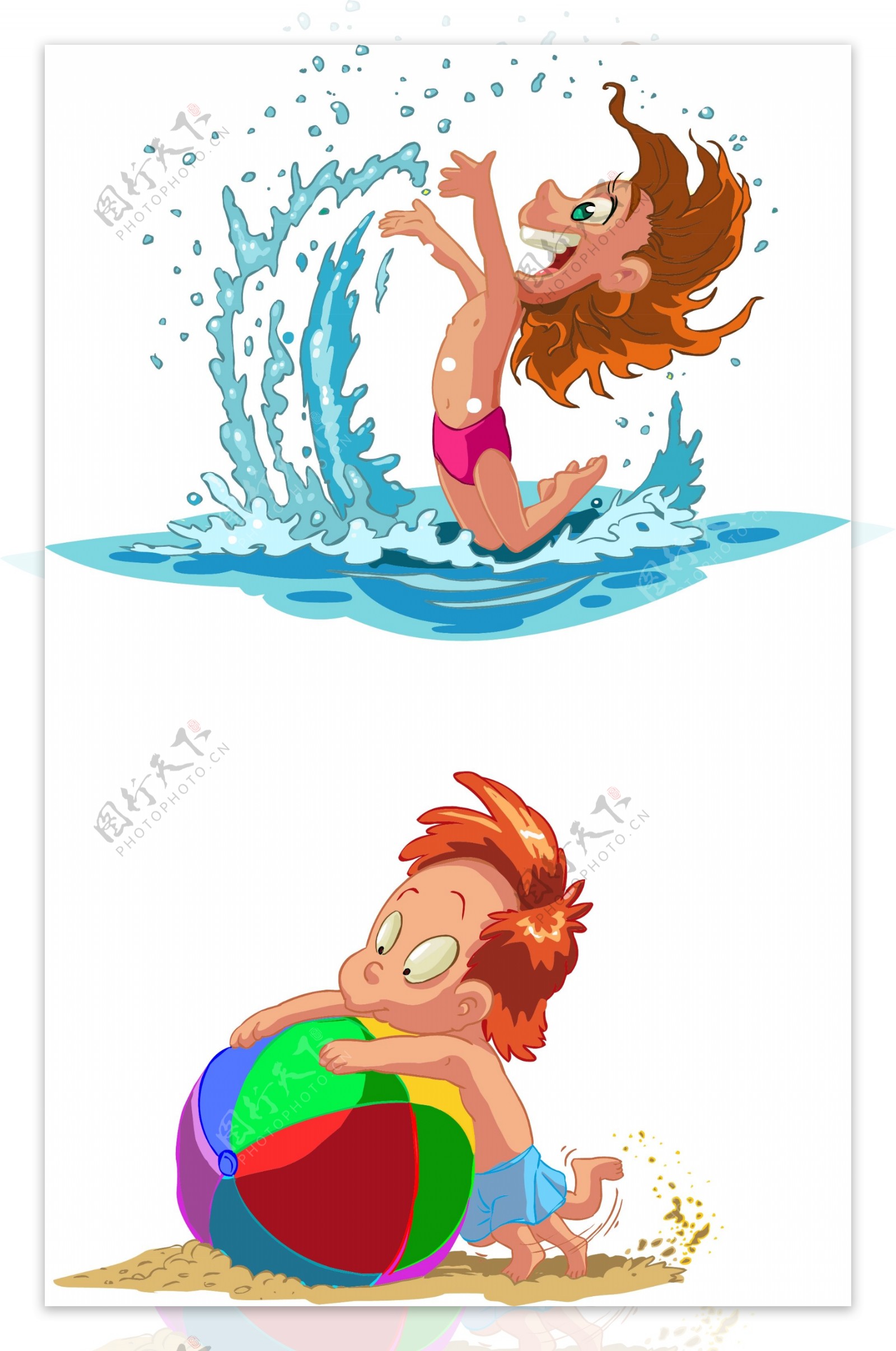 夏季儿童游泳