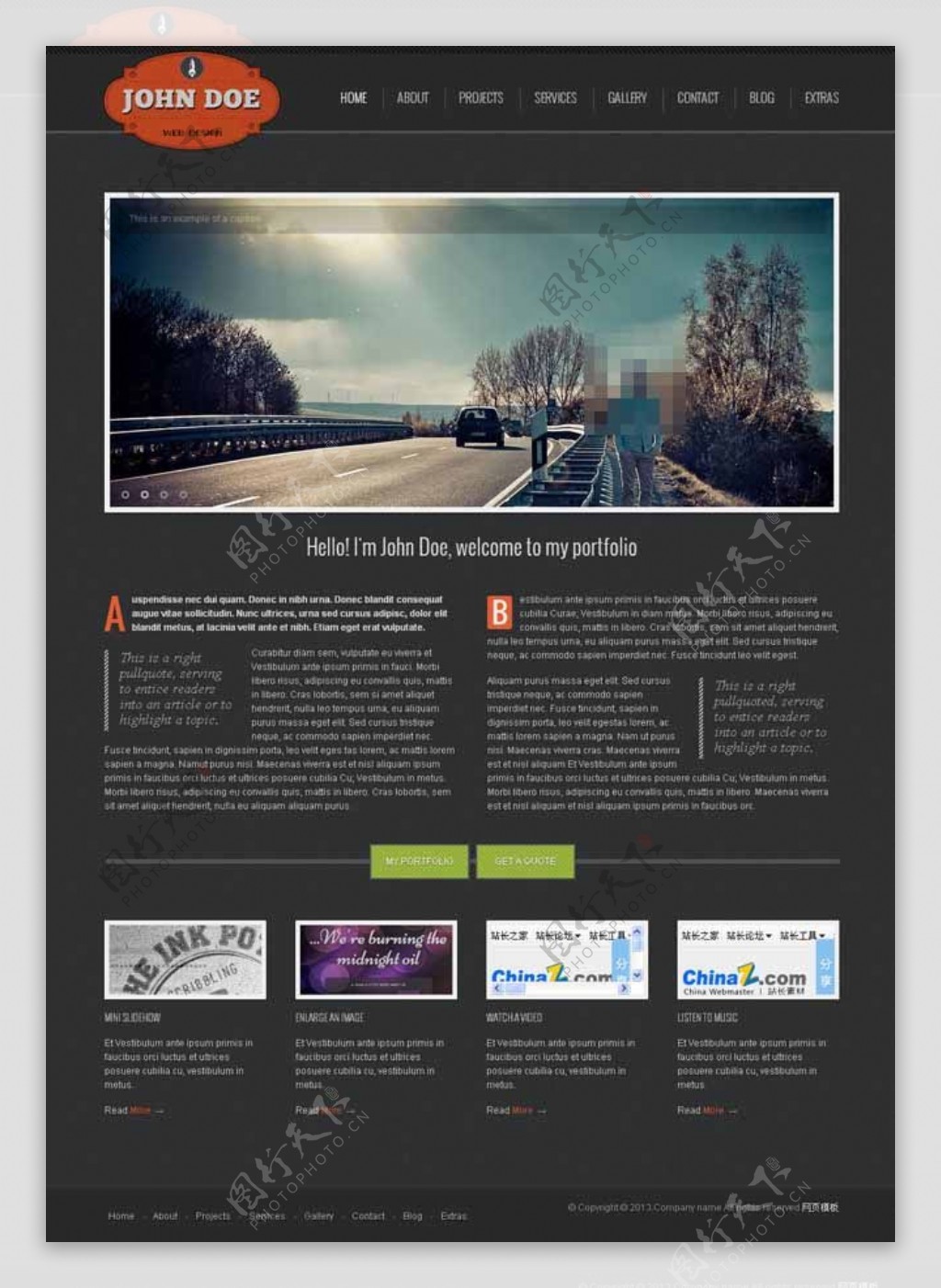 徒步旅行HTML网站模板
