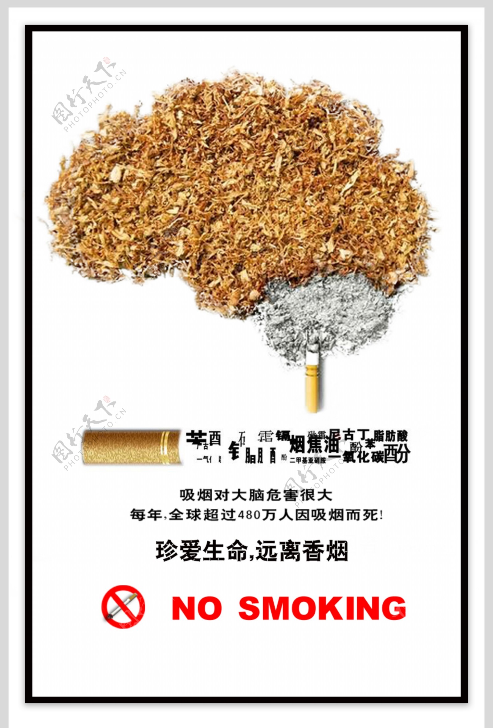 禁止吸烟PSD公益海报